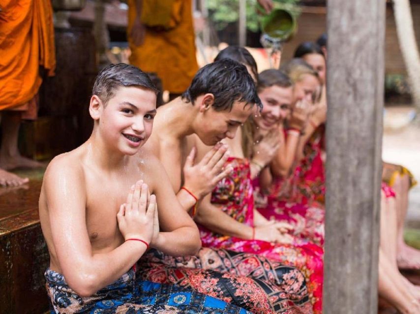 Siem Reap Cambodian Buddhist Water Blessing and Local Market - The Water Blessing Ceremony