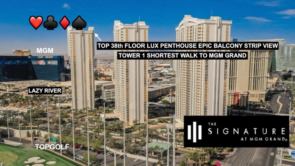 SIGNATURE MGM TOP 38th FLOOR PENTHOUSE, BEST DELUXE BALONY STRIP VIEW SUITE, NO RESORT FEE, FREE VALET, SHORTEST WALK 2 MGM - Unique Selling Points