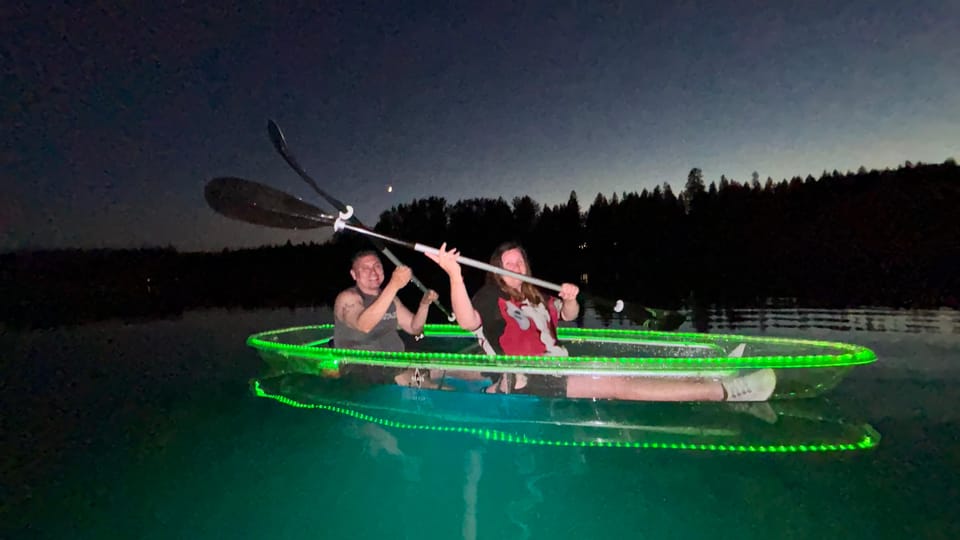 West Glacier, Montana: Illuminated Sunset Guided Kayak Tour - Location and Duration