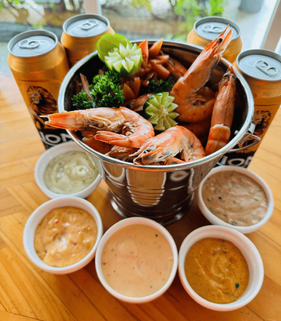 1 KG Prawn Lovers Bucket With Side + 4 FREE Beers! - Culinary Delights