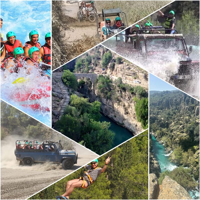 Antalya: Rafting Jeep Buggy&Quad Safari Zipline Canyon Visit - Duration and Whats Included