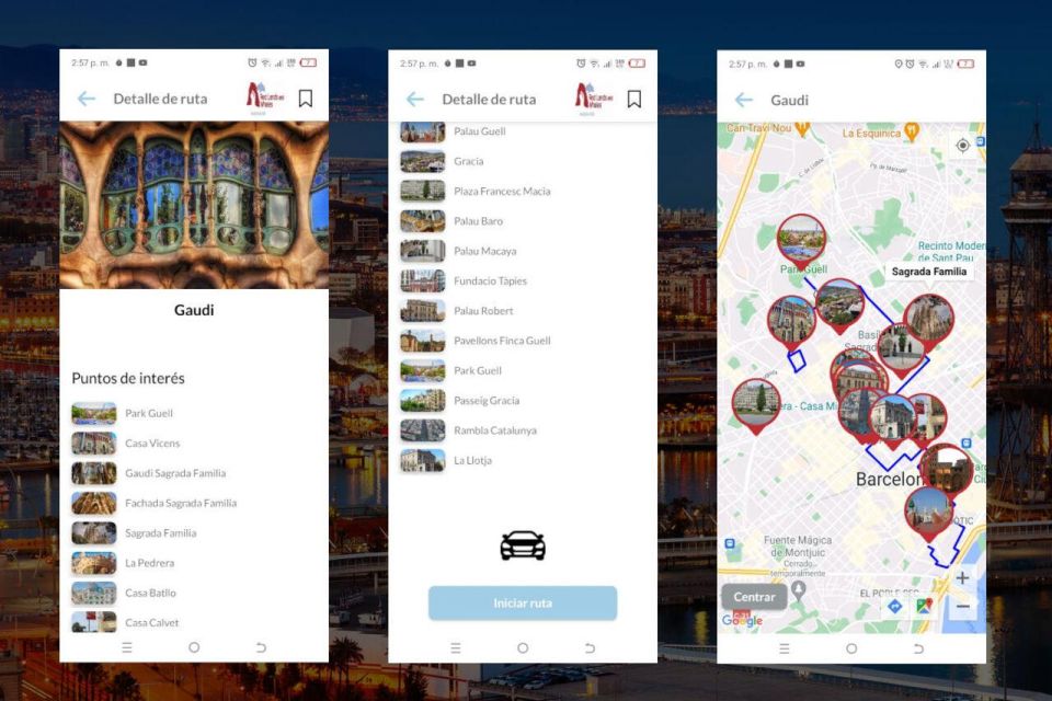 Barcelona Self-Guided Tour App With Multilingual Audio Guide - Tour Routes