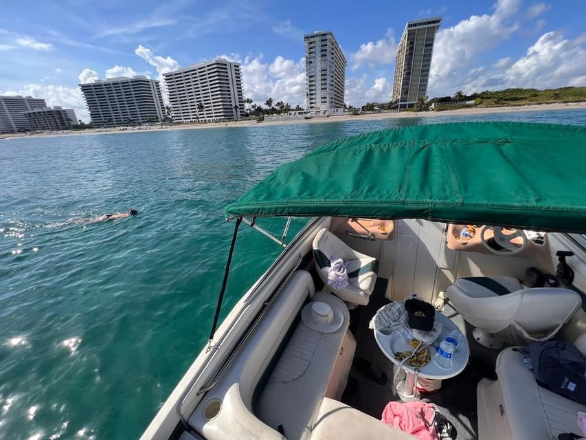 Boca Raton: 23FT Boat Tour With Snorkeling/Tubing/Island - Inclusions and Amenities