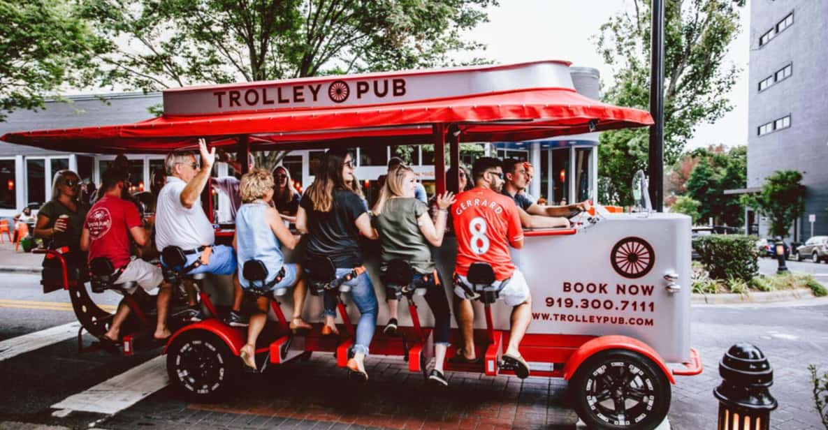 Charlotte: Double Trolley Pub Tour With Drinks - Booking Process