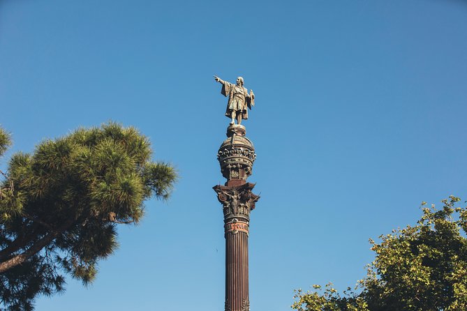 Columbus Monument Lookout: Scenic Ramblas, Sea and Montjuïc Views - Wine Tasting Upgrade