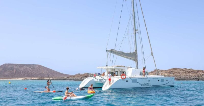 Corralejo: Adults-Only Catamaran Day Trip to Lobos Island - Snorkeling, Kayaking, and Paddleboarding