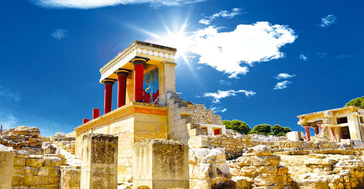 Crete: Knossos, Lasithi, Zeus Cave and Olive Farm Combo Tour - Knossos Palace Exploration