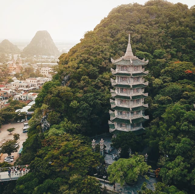 From Da Nang: Linh Ung Pagoda, Marble Mountain & Hoi An City - Panoramic Views of Da Nang