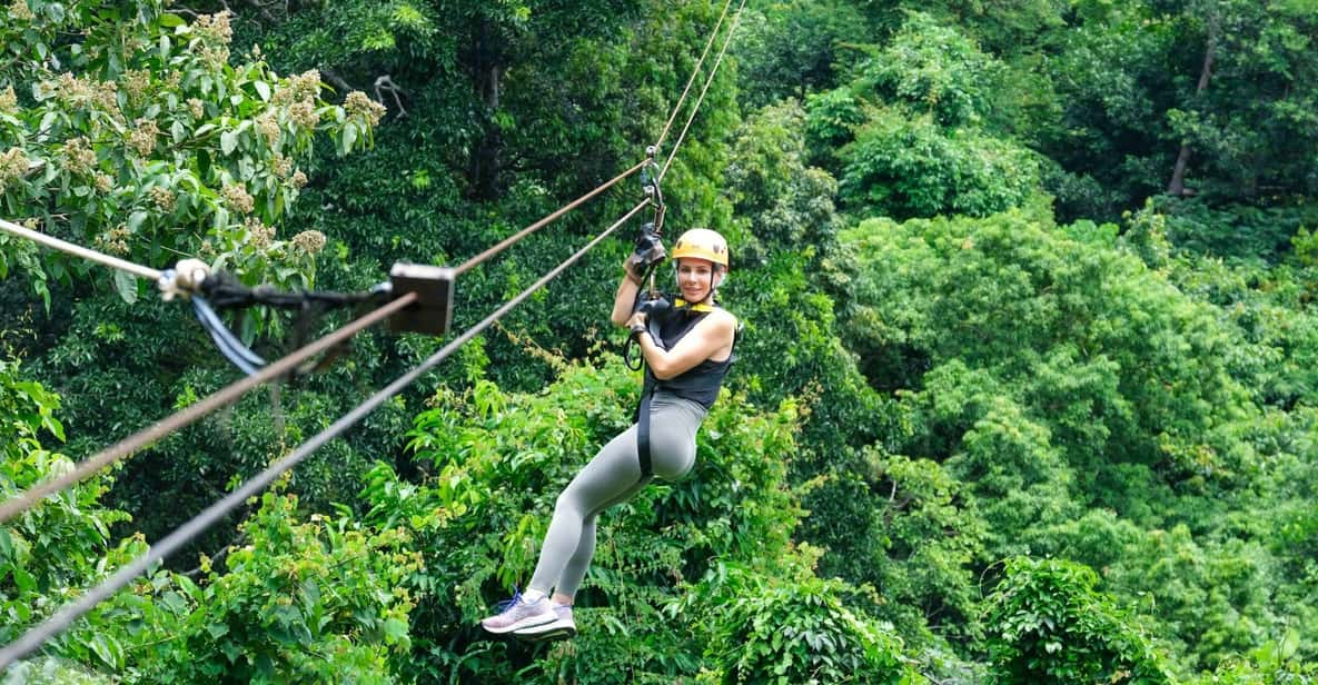 From Koh Samui: Tree Bridge Zipline and Café Experience - Zipline Course and Features