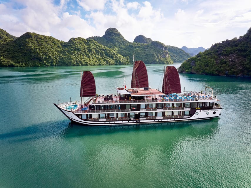 From Ninh Binh : 2 Days Amanda Luxury Cruise Lan Ha Bay - Day 1 Highlights