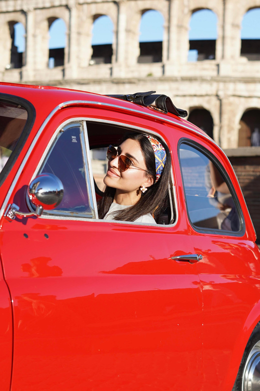 Hello Beautiful: Fiat 500 Vintage Tour in Rome With Aperol Spritz - Itinerary and Stops