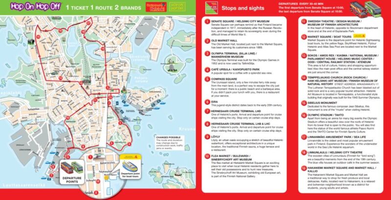 Helsinki: City Sightseeing Hop-On Hop-Off Bus Tour - Tour Features