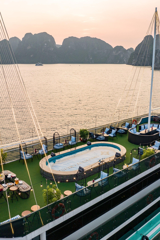 Luxury Amethyst Cruise Halong,Cave,Kayak, Buffet Lunch - Onboard Experience