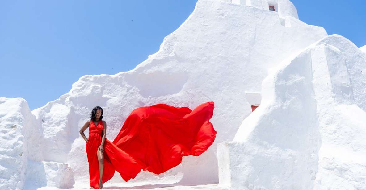 Mykonos: Flying Dress Photoshoot - Whats Included in the Package