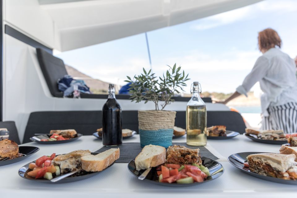 Naxos: Catamaran Cruise With Swim Stops, Food, and Drinks - Included Amenities