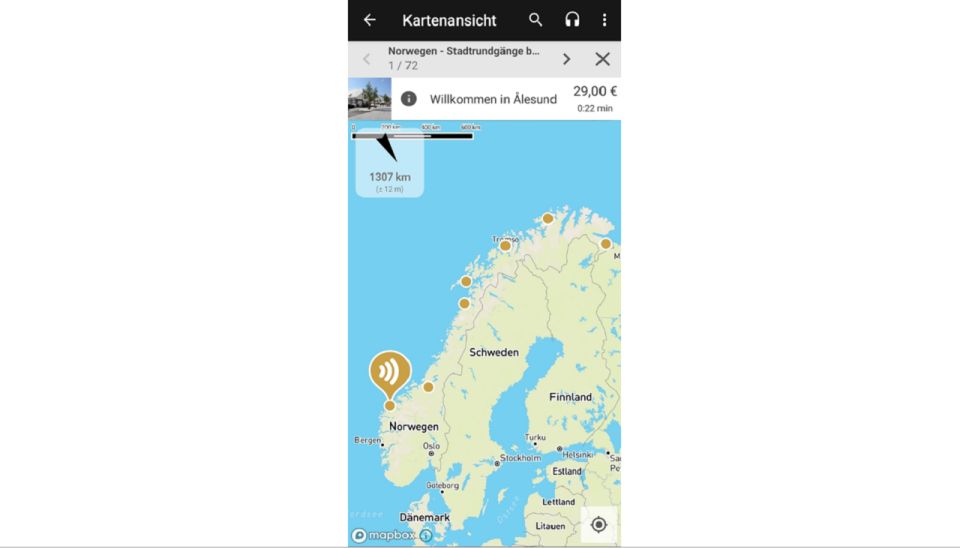 Norwegian Coastal Cities: Smartphone Audio Guide App - Key Features of the Audio Guide