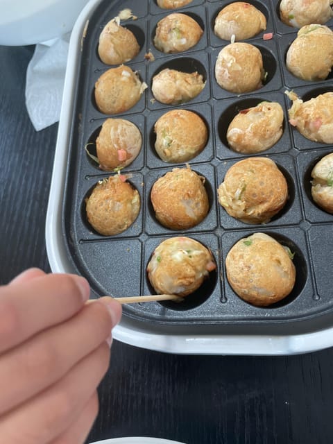 Okonomiyaki&Yakisoba or Takoyaki Class With Local Shop Tour - Cooking Session