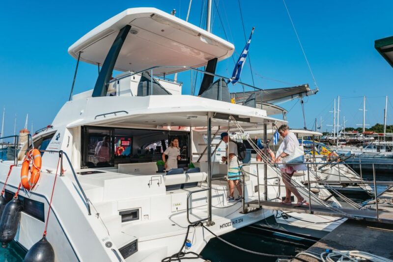 Rhodes: Sunset Catamaran Cruise With Dinner Buffet & Drinks - Included Amenities
