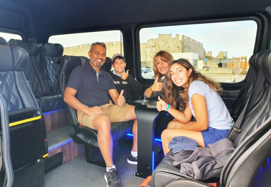 Rhodes Town and Lindos: Private Minibus Tour - Transportation and Pickup Details