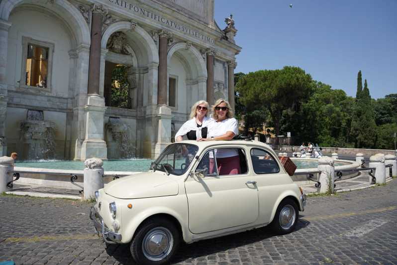 Rome: Fiat 500 Experience With Gelato and Photos - Itinerary Details