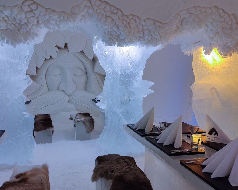 Rovaniemi: Ice Restaurant Dinner With Snow Sauna & Transfer - Menu Details