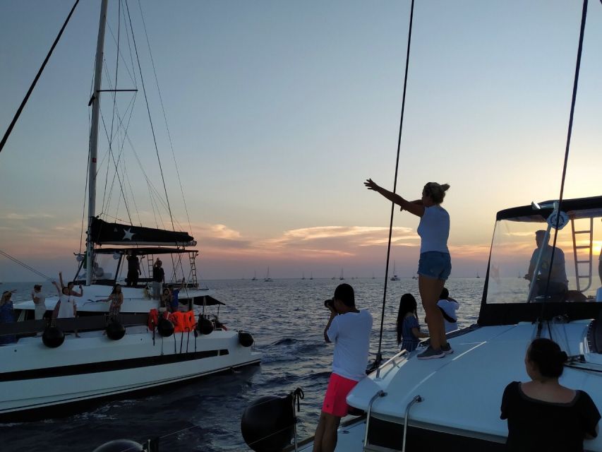 Santorini: Catamaran Cruise With Meal & Open Bar - Onboard Experience