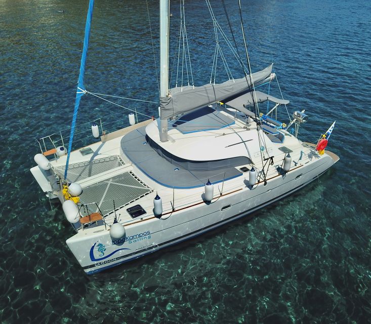 Santorini: Semi-Private Catamaran Cruise With Food & Drinks - Onboard Amenities and Food