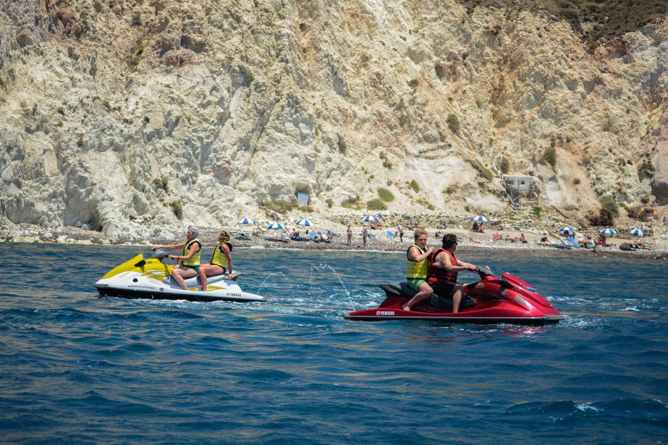 Santorini:Volcanic Beaches Cruise With Jet Ski - Safety and Training