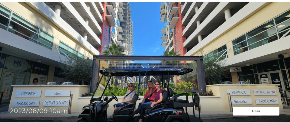 Tampa: Guided Private City Tour in a Luxury Golf Cart - Itinerary Highlights