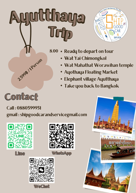 Thailand Travel Trip (Ayutthaya 1day) - Accessibility and Support