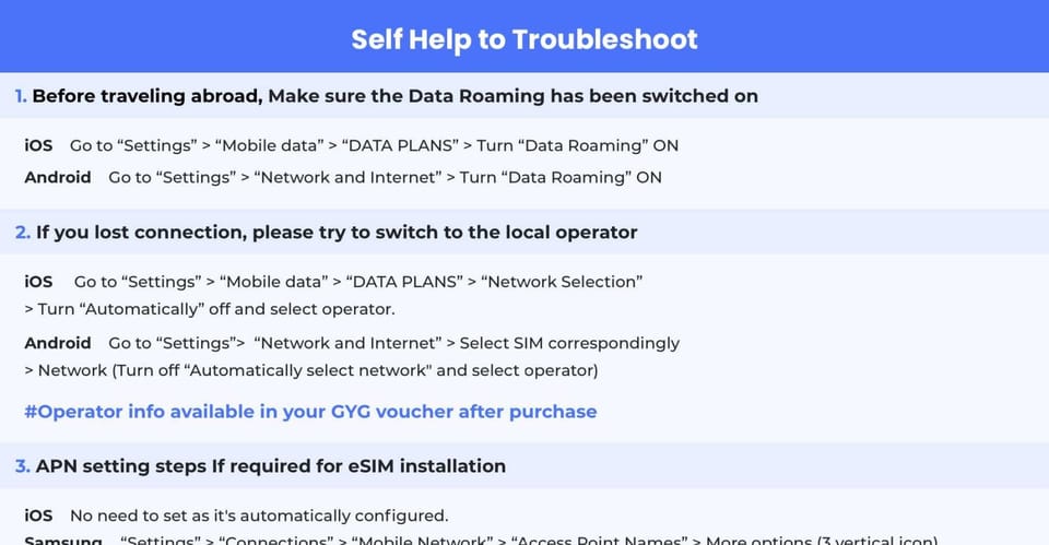 Turkey : 4G Data Roaming for 7 to 30 Days - Key Features