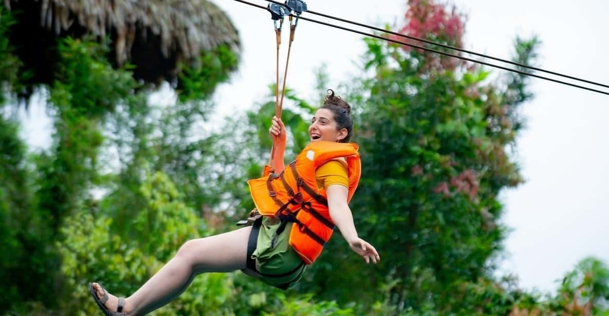 Zipline in Dark Cave- Paradise Cave Tour: Dong Hoi/Phong Nha - Paradise Cave Exploration