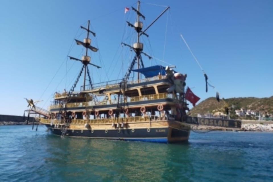 Alanya: Pirate Ship Cruise With Food and Swimming Stops - Onboard Amenities and Activities