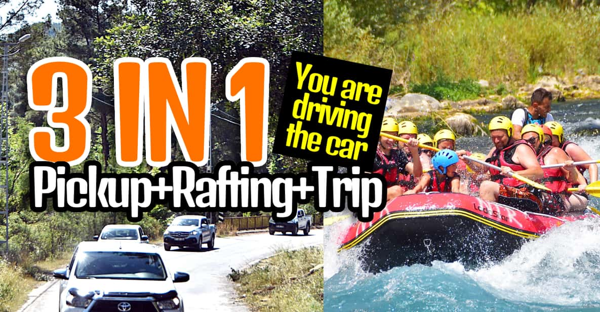 Antalya: Guided Self-Driven Jeep Tour With Rafting and Lunch - Rafting Adventure Details