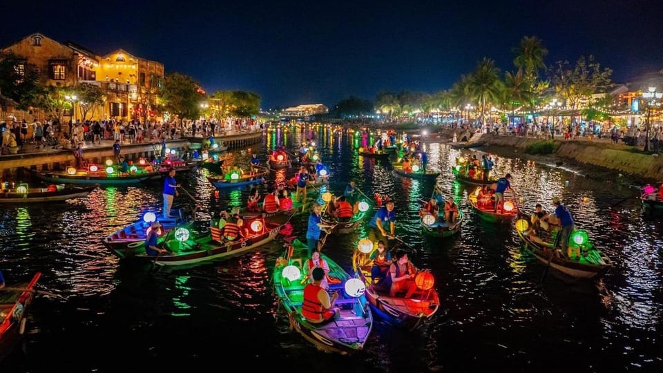 Basket Boat In Coconut Jungle, Hoi An City, Release Lantern - Crab Fishing and Activities