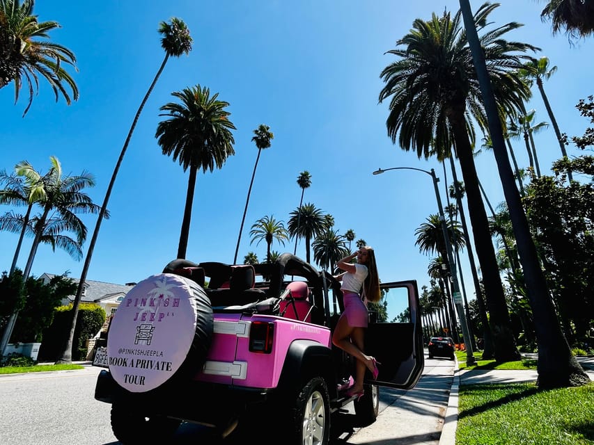 Beverly Hills: Rodeo Drive Open Pink Jeep Private Tour - Booking and Availability