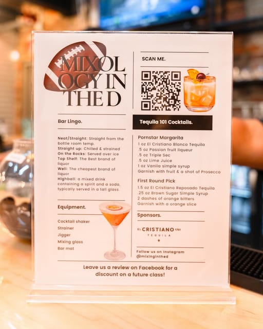 Detroit Mixology: Cocktail Making Class - Cocktail-Making Experience