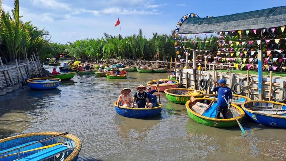 From Da Nang/Hoi An: Cam Thanh Coconut Tour - Bamboo Basket Boat Race