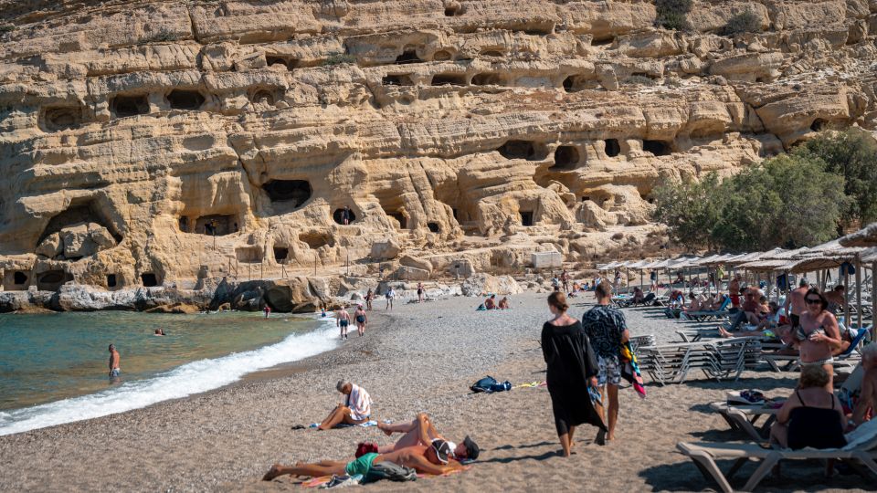 From Heraklion: Day Trip to Matala Hippie Beach and Caves - Scenic Views and Marine Life