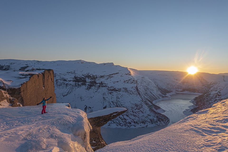 From Skjeggedal: Guided Winter Hike to Trolltunga - Starting Point and Equipment