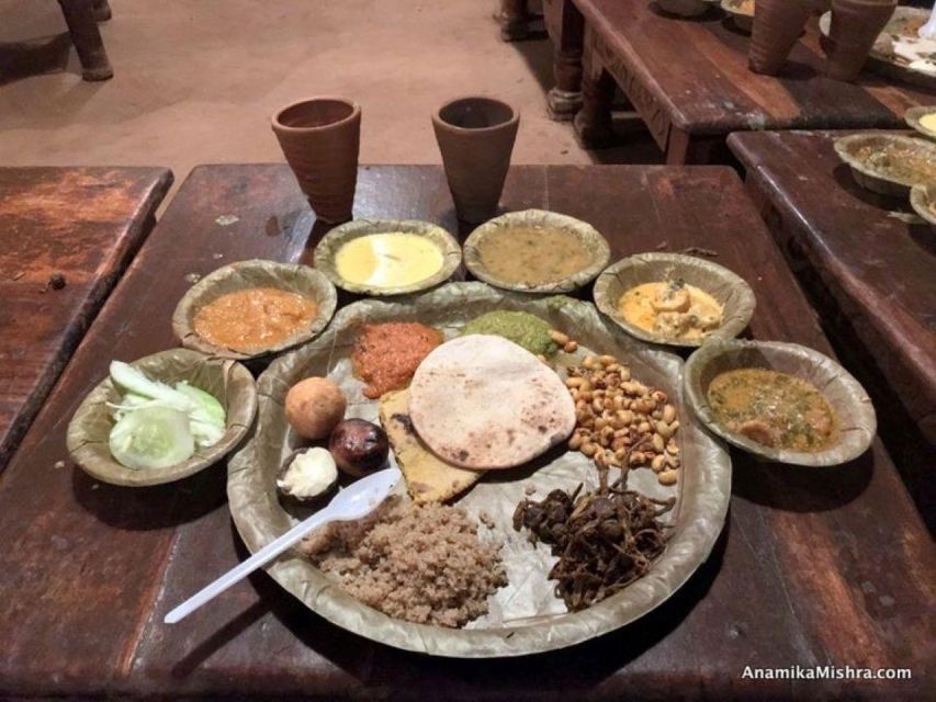 Jaipur Evening Tour Chokhi Dhani Village Culture With Dinner - Dining Options