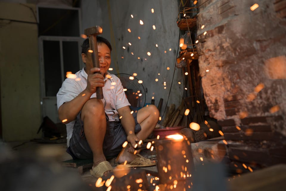 Knife Making in Blacksmith Village in Hanoi - Forging Process