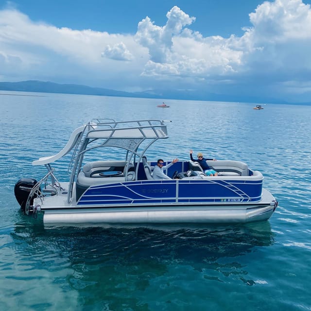 Lake Tahoe: Luxury Pontoon Boat Rental With Water Slide - Amenities for Your Comfort