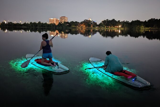 LED Glow in the Dark Clear Kayak or Clear Paddleboard in Paradise - Group Size and Accessibility