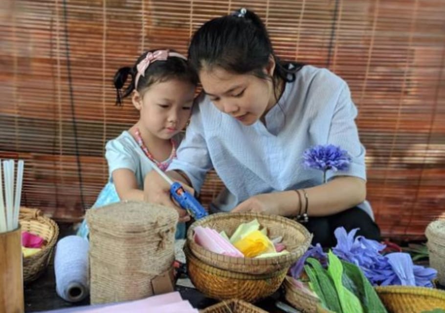 Making the Paper Flowers Experience in Hue - Materials and Guidance Provided