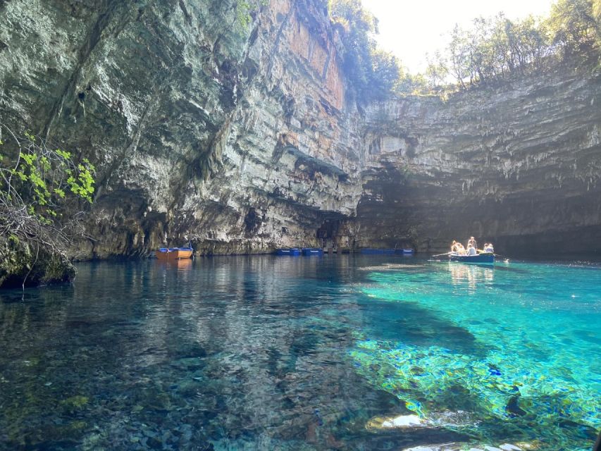 Melissani Lake - Antisamos Beach - Robola Winery - Antisamos Beach - Turquoise Waters and Pine-Covered Hills