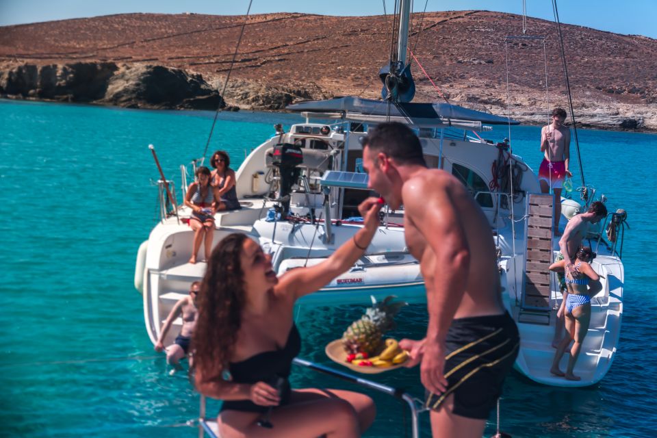 Mykonos: Catamaran Cruise With Lunch, Drinks and Transfer - Meeting Point and Pickup Details