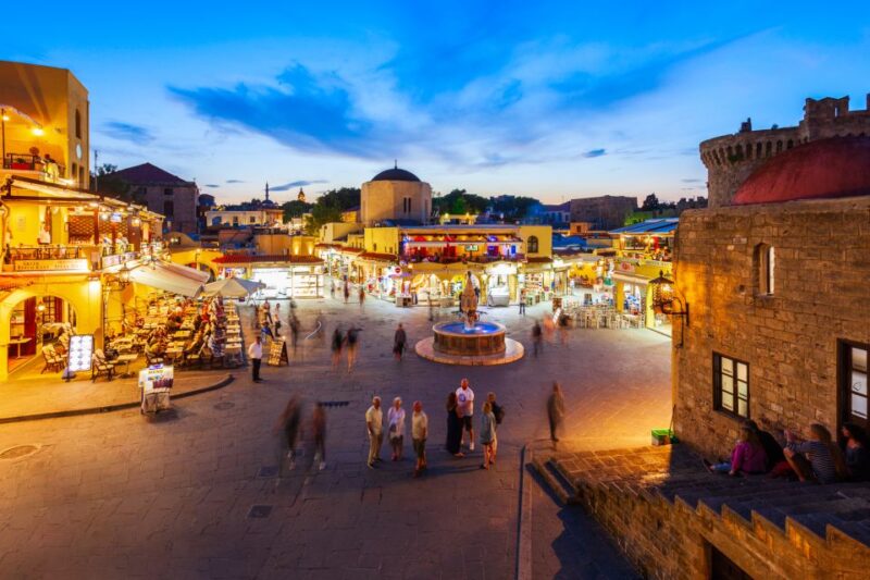 Night Rhodes: Old Town Gastro E-Bike Tour With Drink & Meze - Scenic Viewpoints