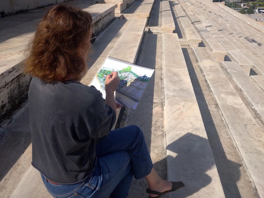 Outdoor Drawing Class in Modern Athens; Pangrati, Metz.. - Artistic Inspiration