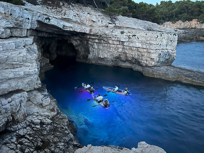 Pula: Sunset/Night Illuminated Transparent Kayak Cave Tour - Group Size and Pricing